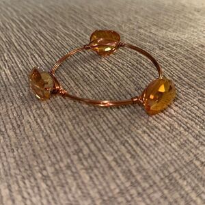 Womens Bangle Stone Beaded Bracelet